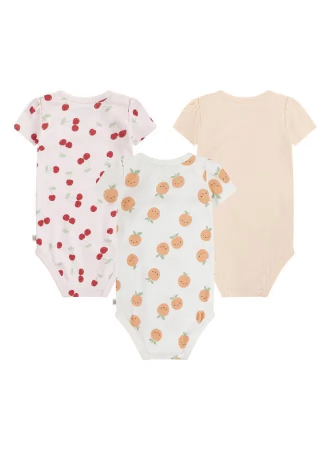 Боди-комбинезон комплект 3 шт Huggies, бледно-персиковый — фото 2