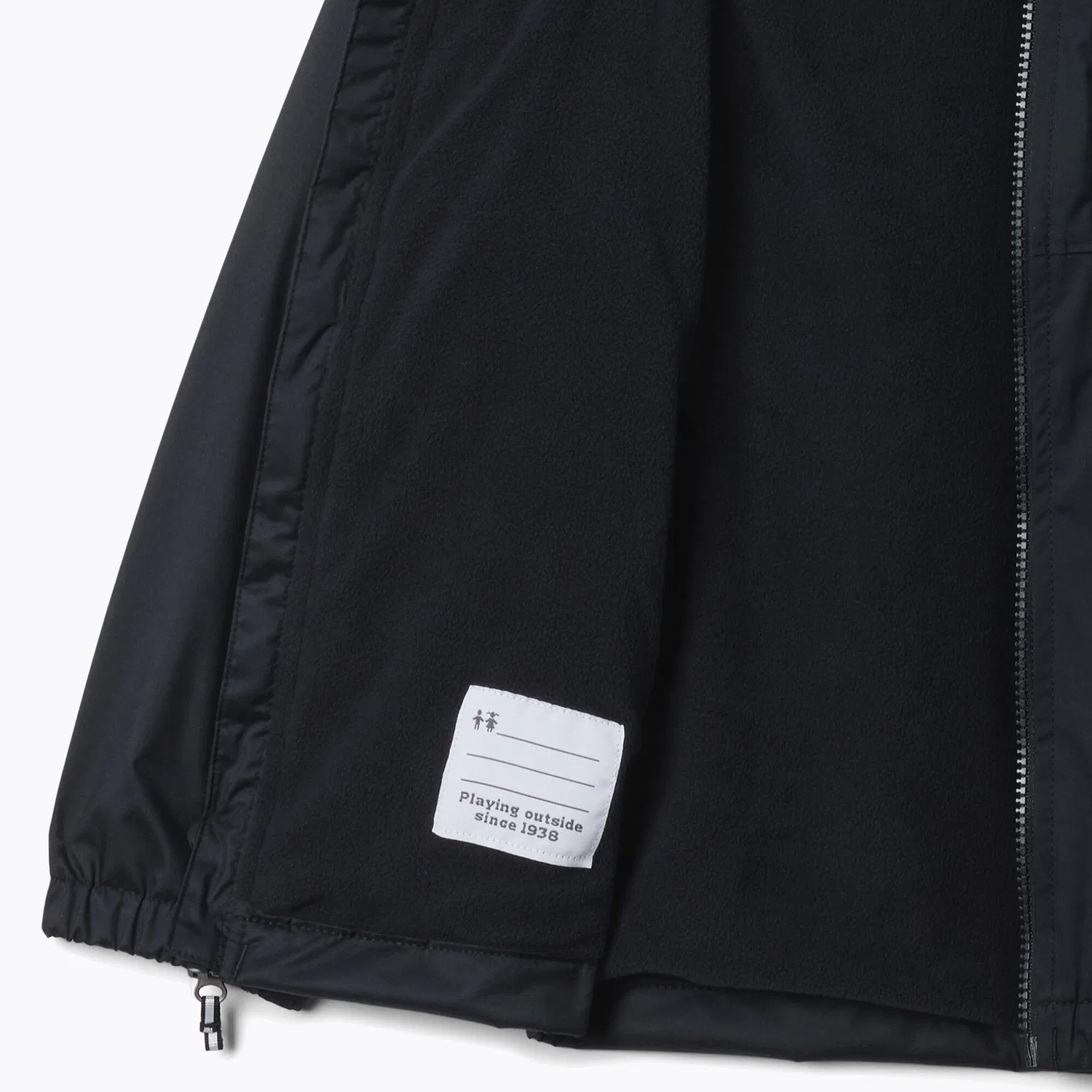 Детская дождевая куртка Columbia Rainy Trails II Fleece, Цвет: Schwarz — фото 3