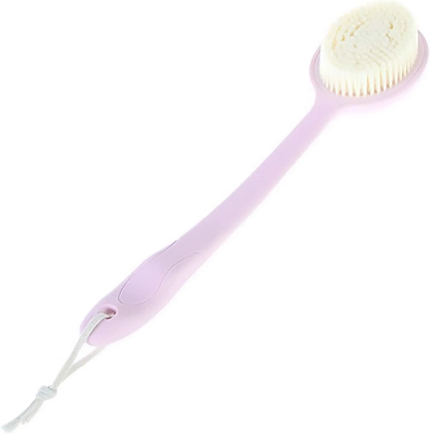 Щетка для душа с длинной ручкой, HMTE, 38 см, Light Pink