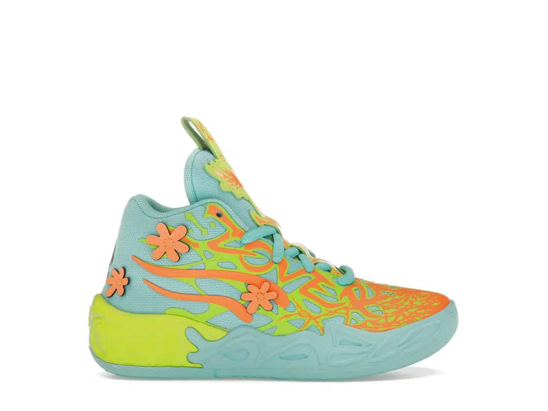 Детские кроссовки для мальчиков с принтом Puma LaMelo Ball MB.04 Scooby-Doo, Aquatic/Lime Smash/Heat Fire
