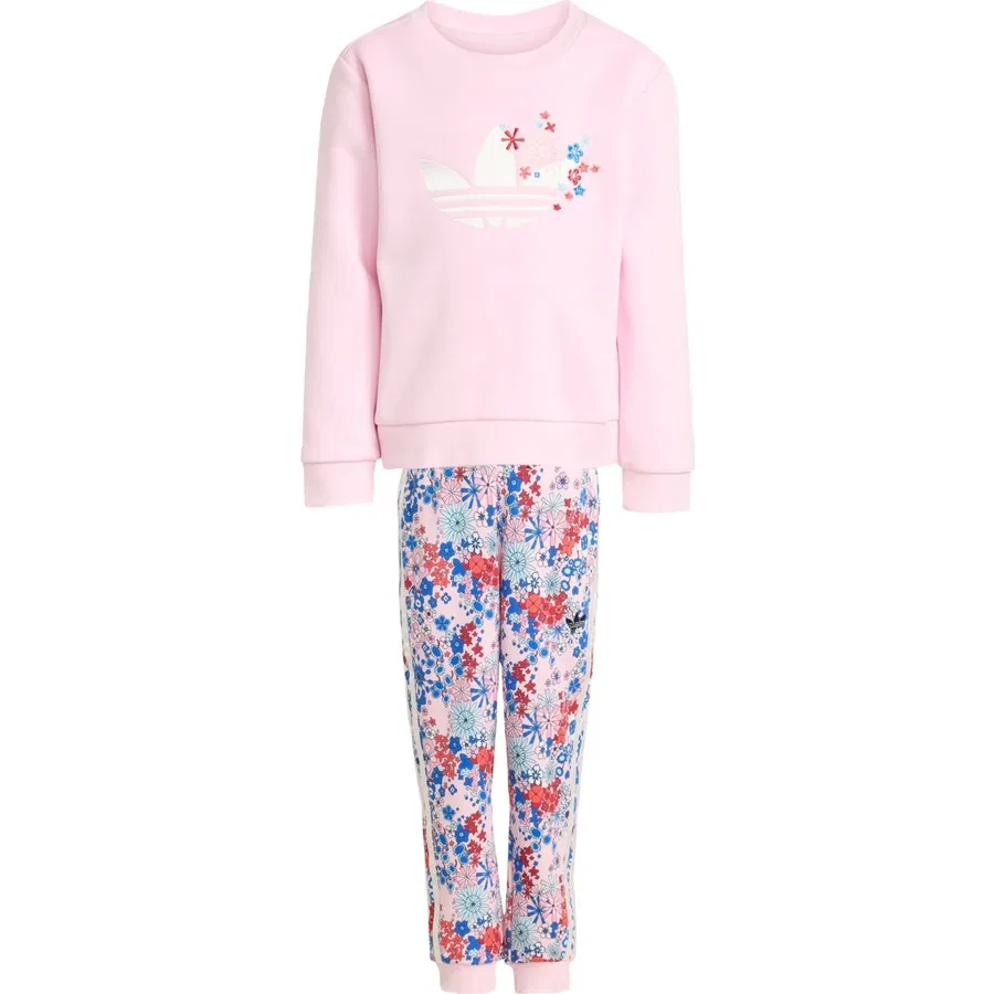 Комплект спортивного костюма с длинным рукавом adidas Originals x Liberty London Crew Set, adidas, Розовый — фото 3