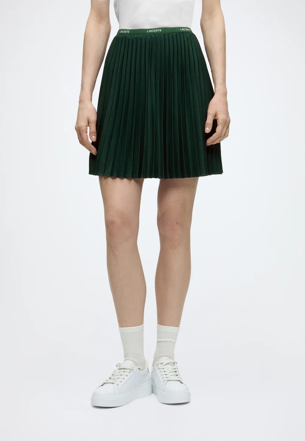 Юбка Lacoste Sinople плиссированная, шифон, однотонная