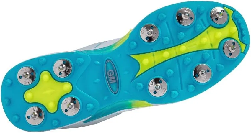 Кроссовки для крикета Gunn & Moore Unisex Aion + (Plus), White Fluro Yellow Blue — фото 3