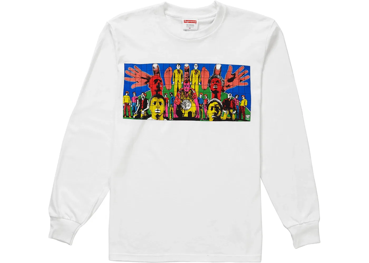 Мужская футболка с длинным рукавом Supreme Gilbert & George DEATH AFTER LIFE L/S Tee, White