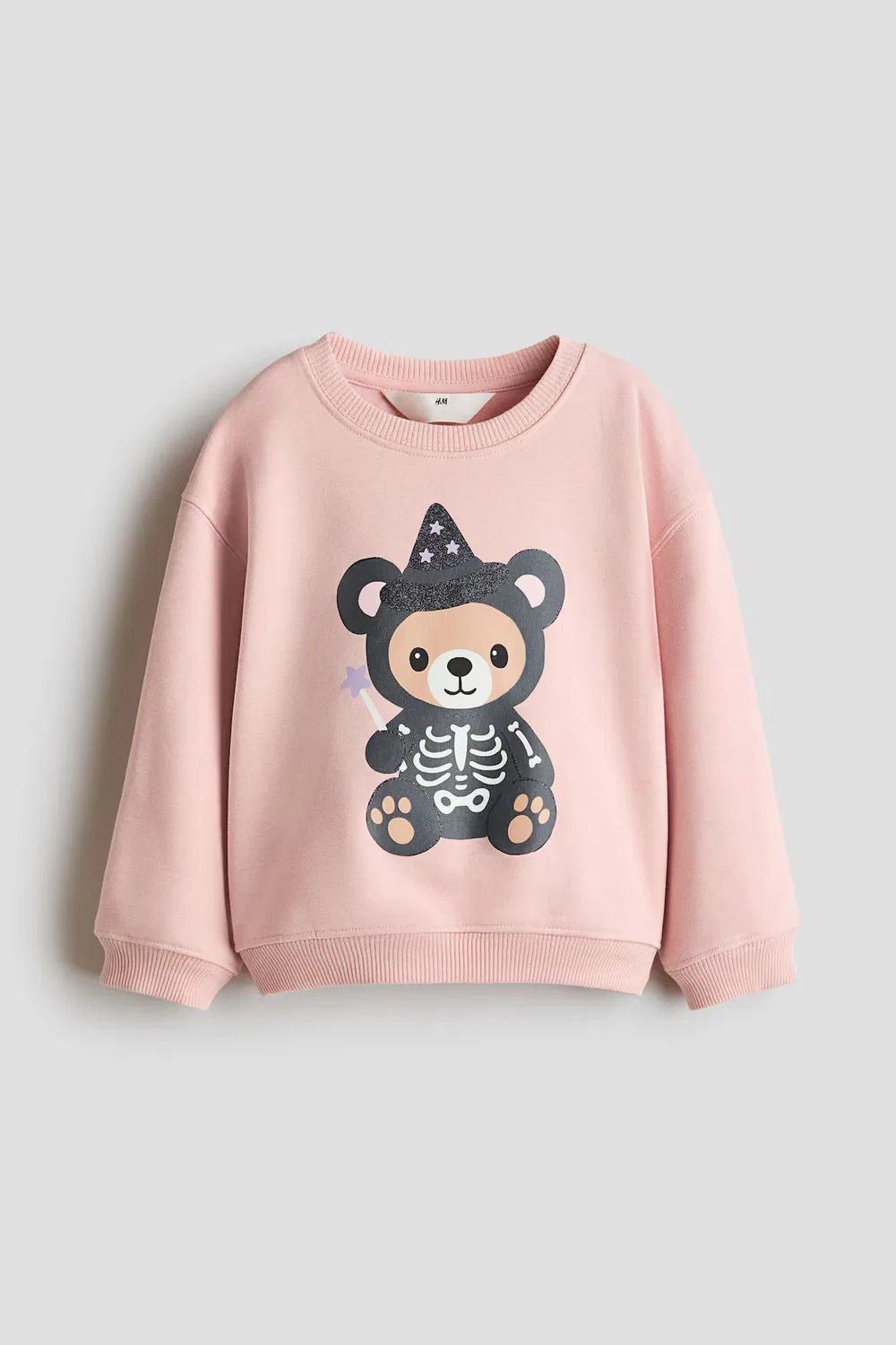 Толстовка с декоративным рисунком H&M, Puderrosa/Teddybär