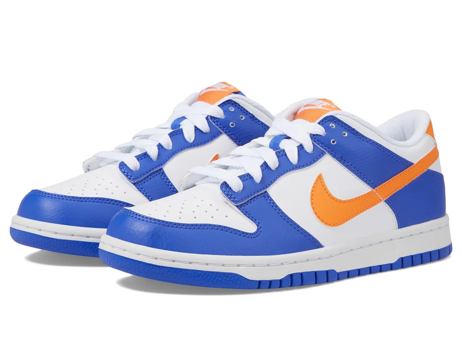 Детские кроссовки для мальчиков с низким верхом NIKE Dunk Low GS NIKE, Blue Joy White Black Bright Mandarin