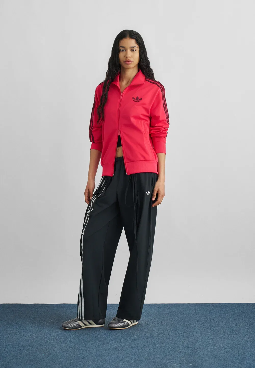 Свободная летняя куртка Firebird Adidas Originals, Power Pink/Maroon — фото 2