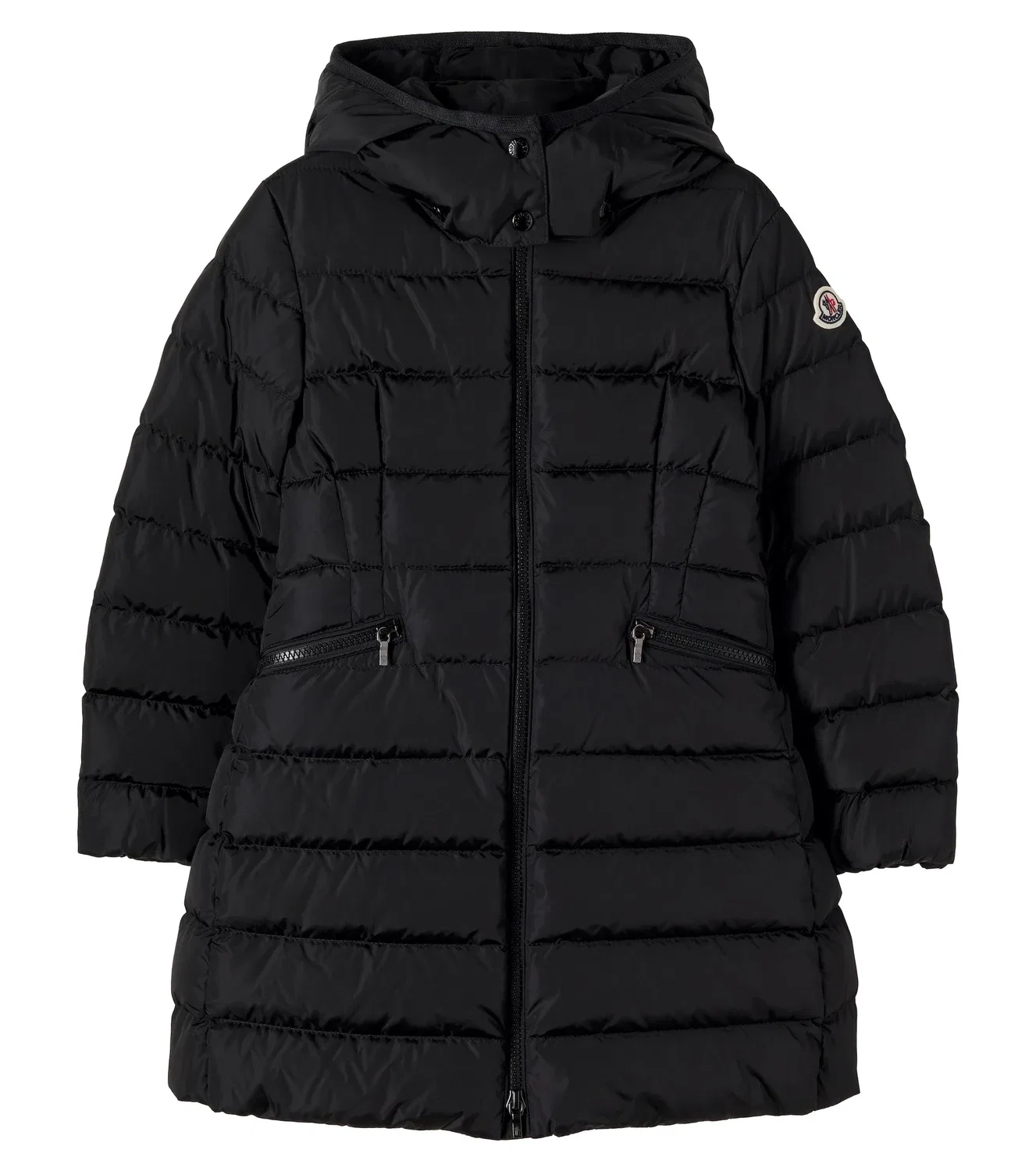 Пуховик с двухсторонней молнией Moncler Enfant, черный