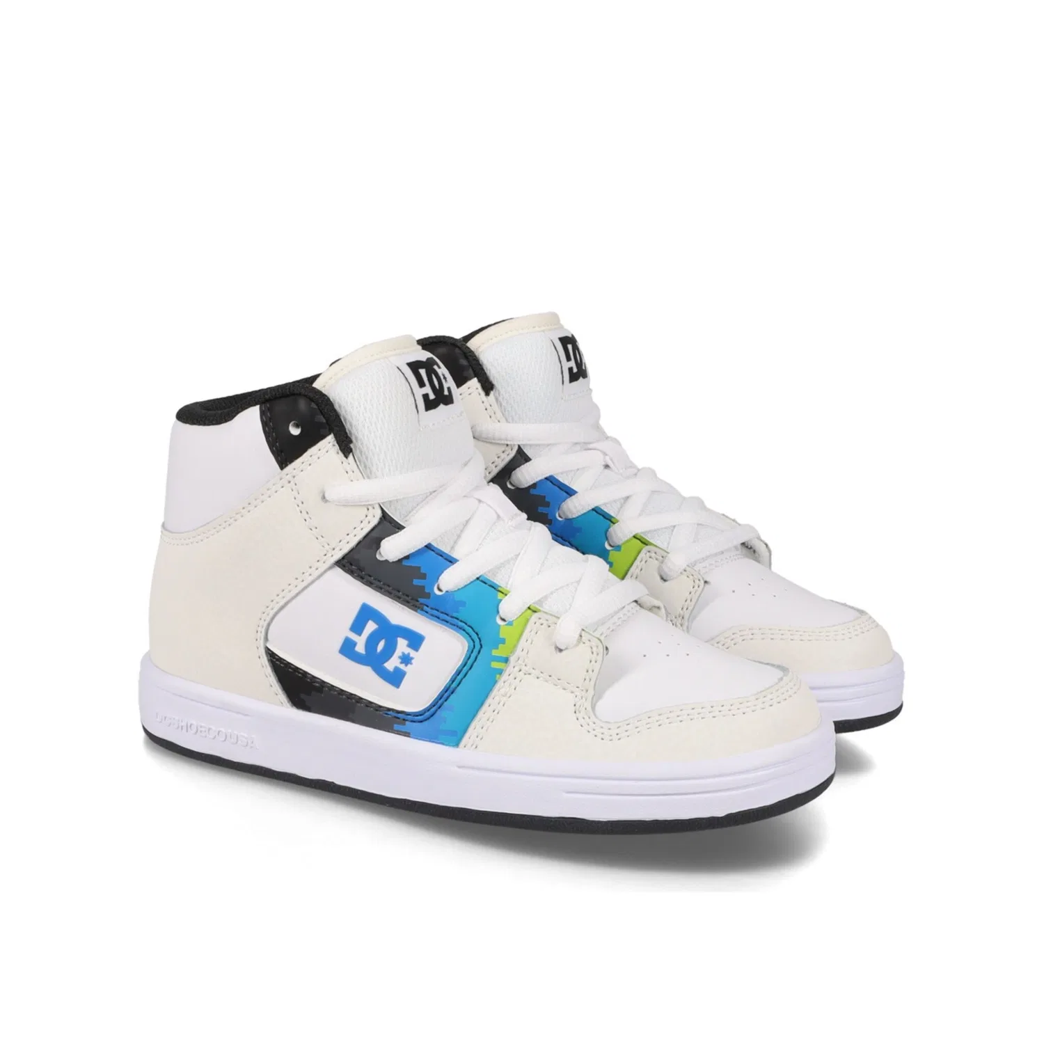 Детские высокие кроссовки с логотипом DC Shoes, Off White/Placid Blue