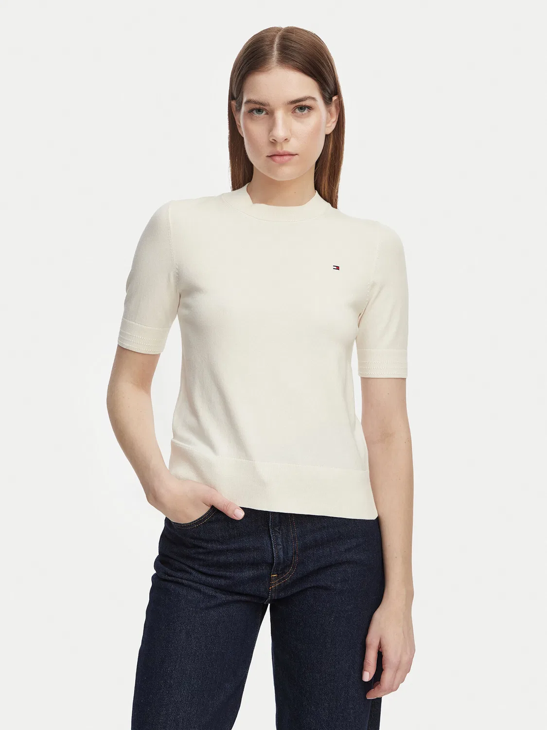 Женская футболка приталенного кроя Tommy Hilfiger, желтый