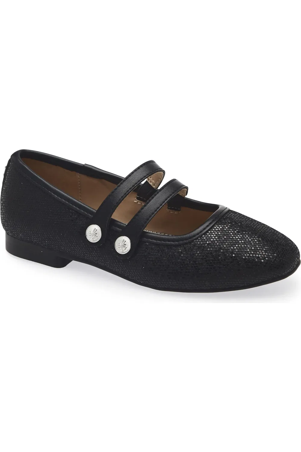 Детские туфли Мэри Джейн с блестками Maeve Button Sam Edelman, черный