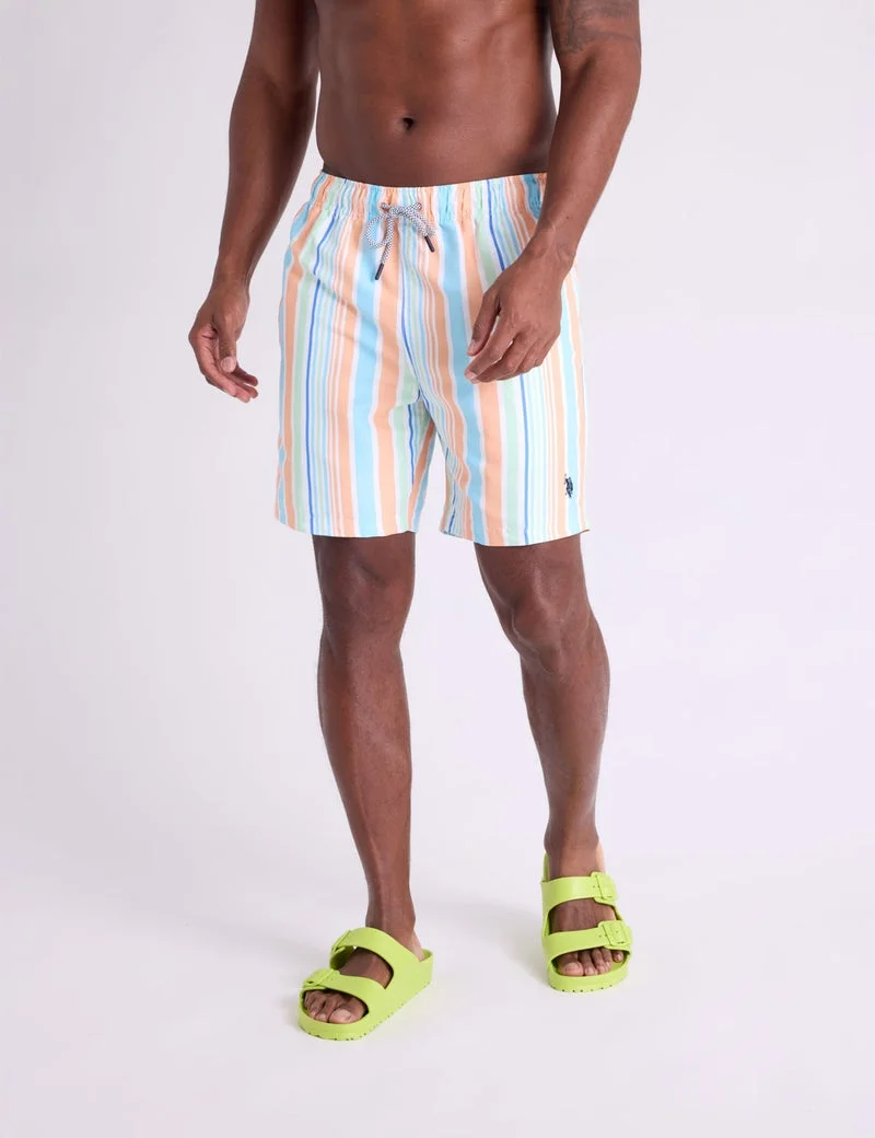Мужские шорты для плавания U.S. Polo Assn. 7" Multistripe, мультиколор — фото 4