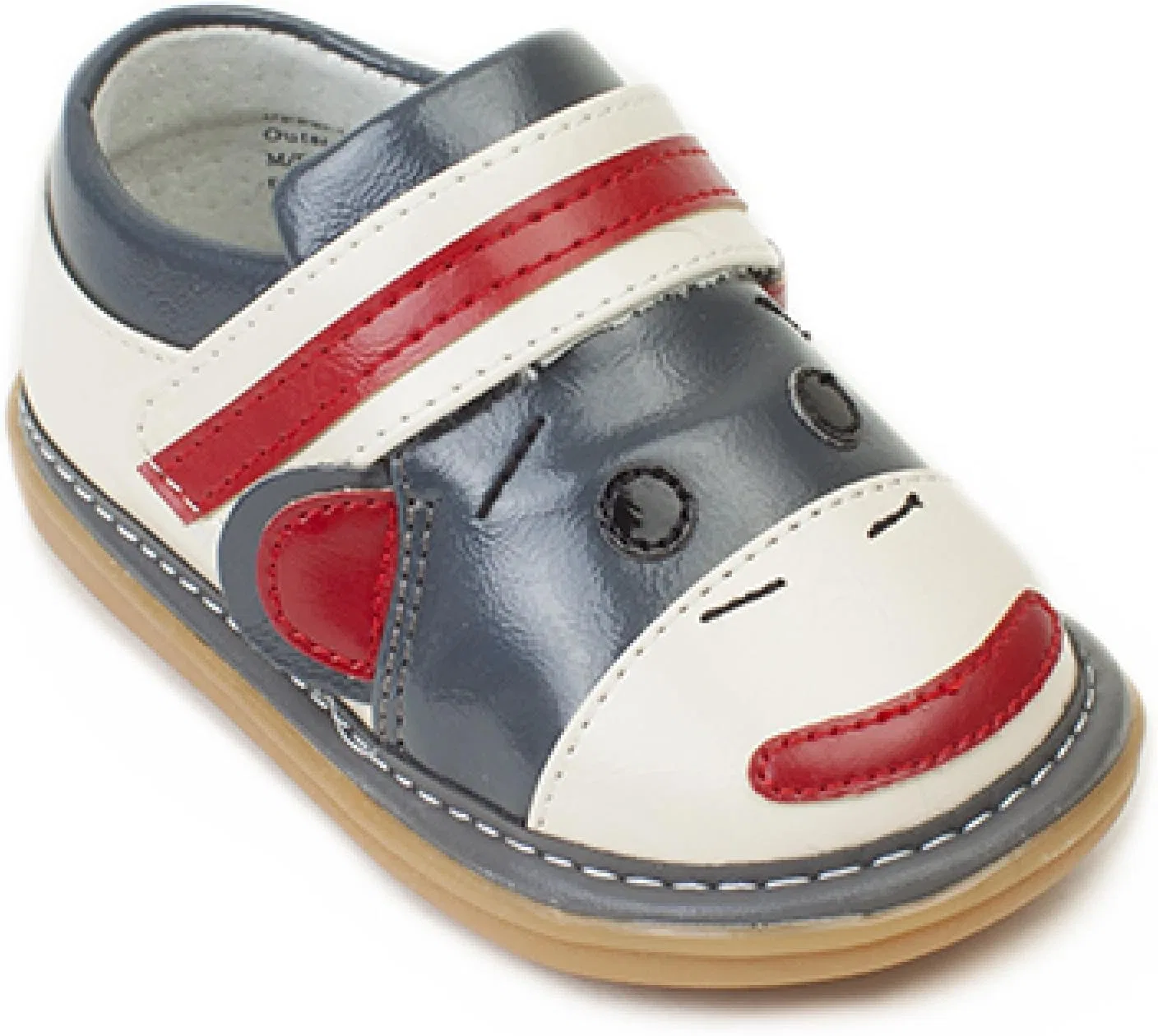 Детские кроссовки для мальчиков с пищалкой The Monkey Wee Squeak, Socks Monkey Grey