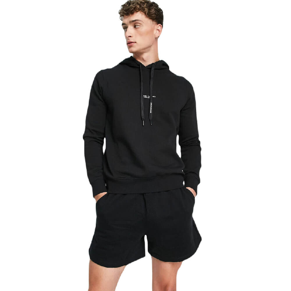 

Худи Armani Exchange Central Chest Logo Overhead, черный