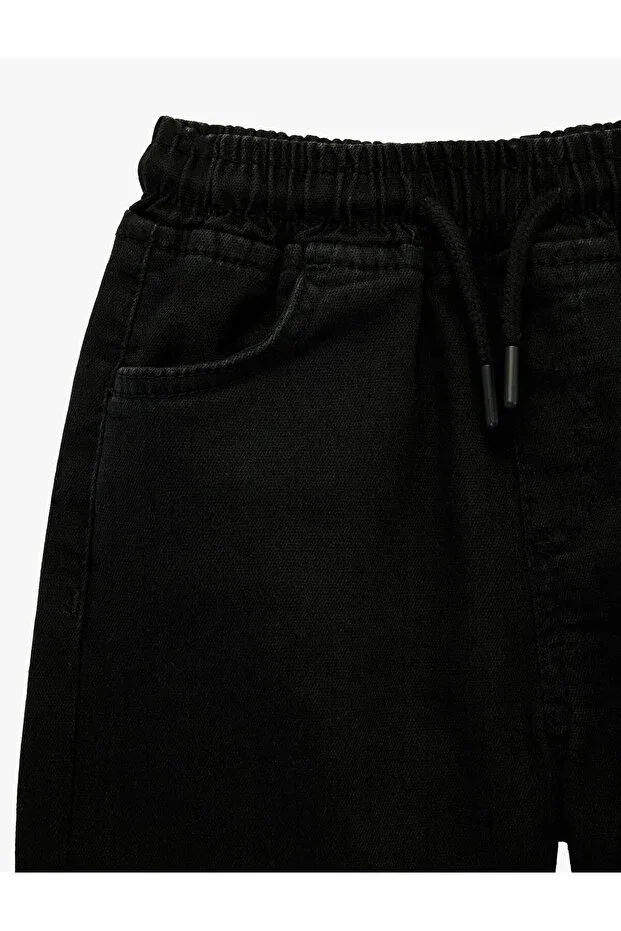 Детские шорты для мальчиков хлопковые Slim fit Koton, Black — фото 3