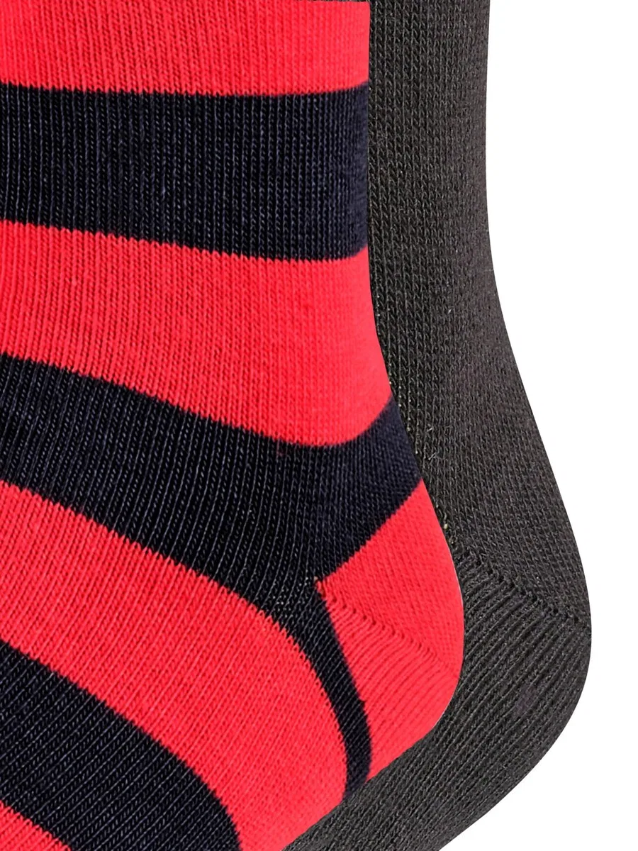 Набор носков FALKE 'Happy Stripe 2-Pack' темно-синего цвета — фото 4