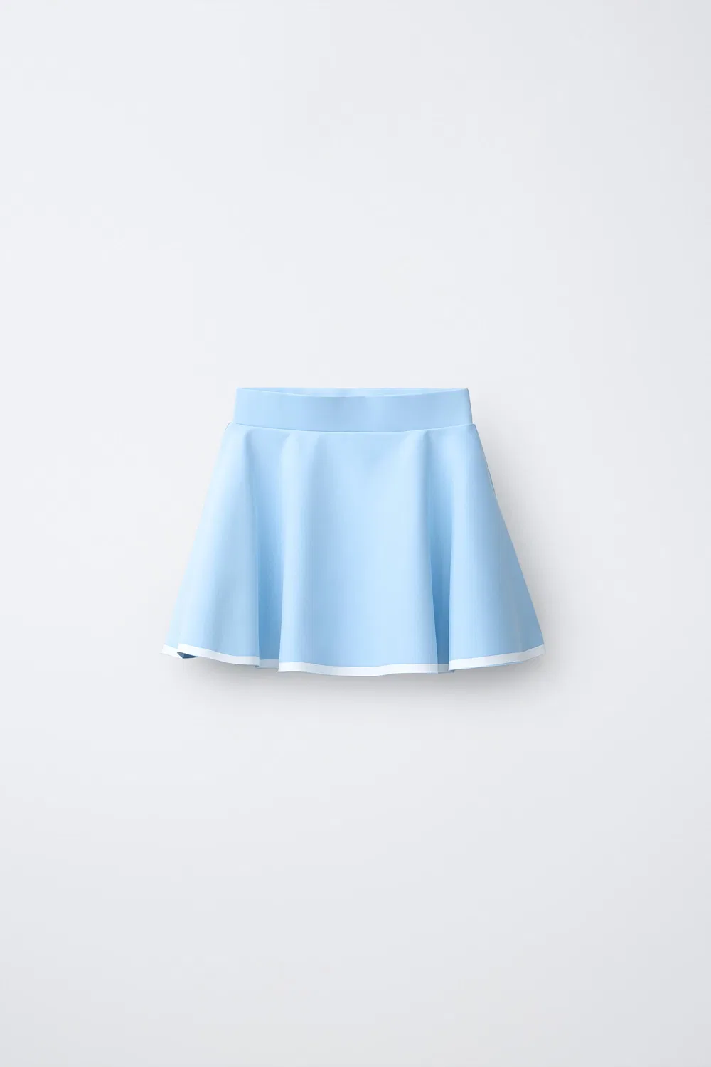 Спортивная юбка-шорты с оборками в стиле бермуды ZARA, Sky Blue