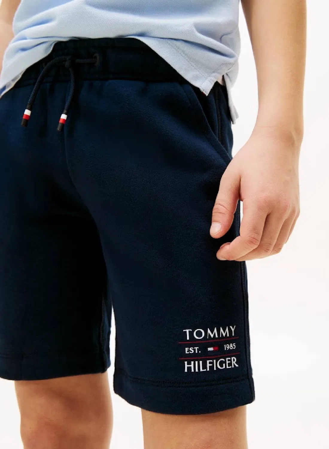 Шорты спортивные с логотипом Tommy Hilfiger, темно-синий — фото 4
