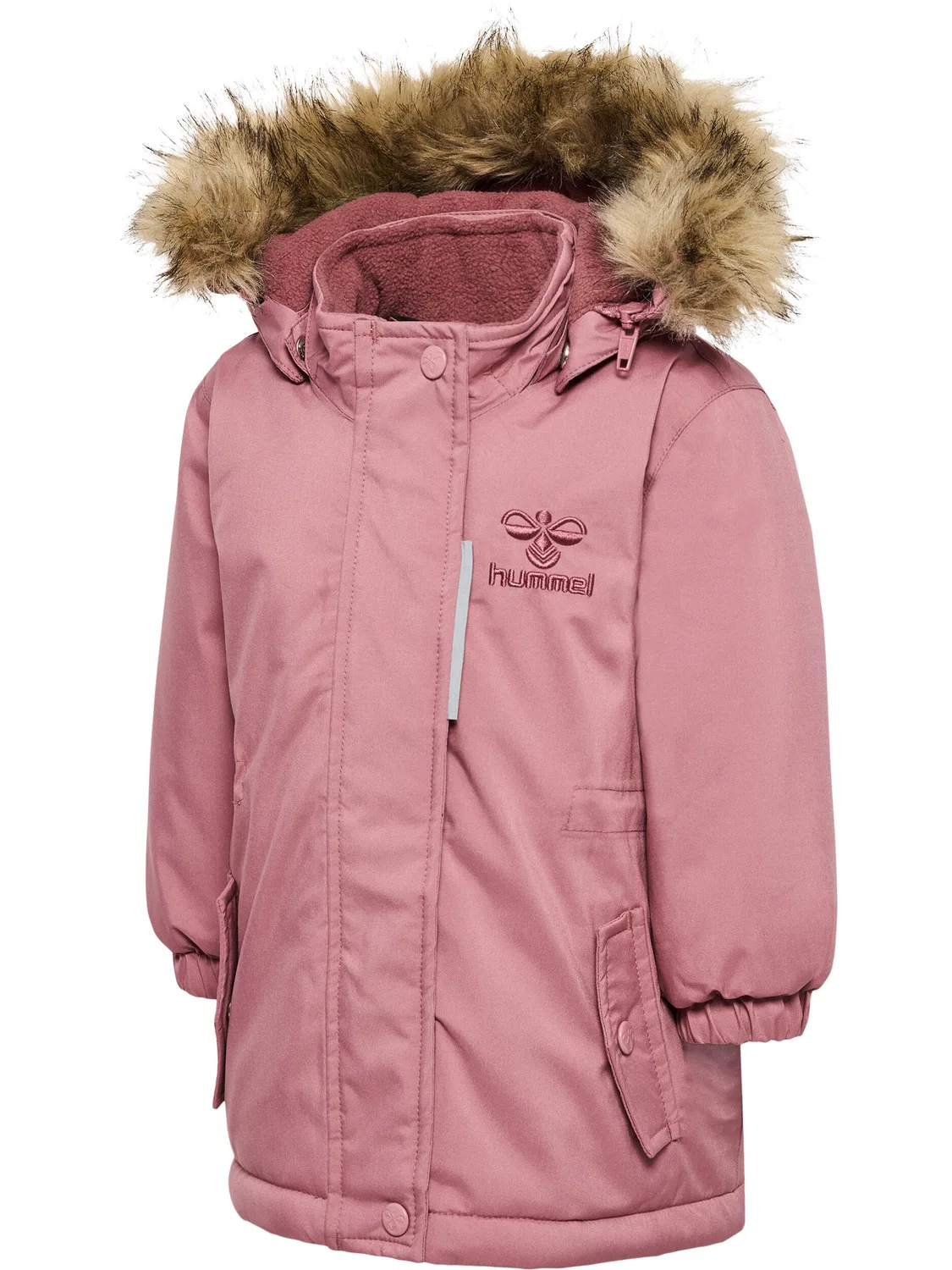 Детская куртка на молнии с капюшоном Hmlpenni Hummel, Karibisches Turkisgrun / Wassermelonenrosa / Bonbonrosa