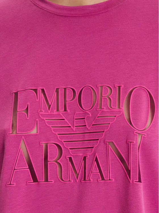 Футболка loose fit Emporio Armani, розовый — фото 4