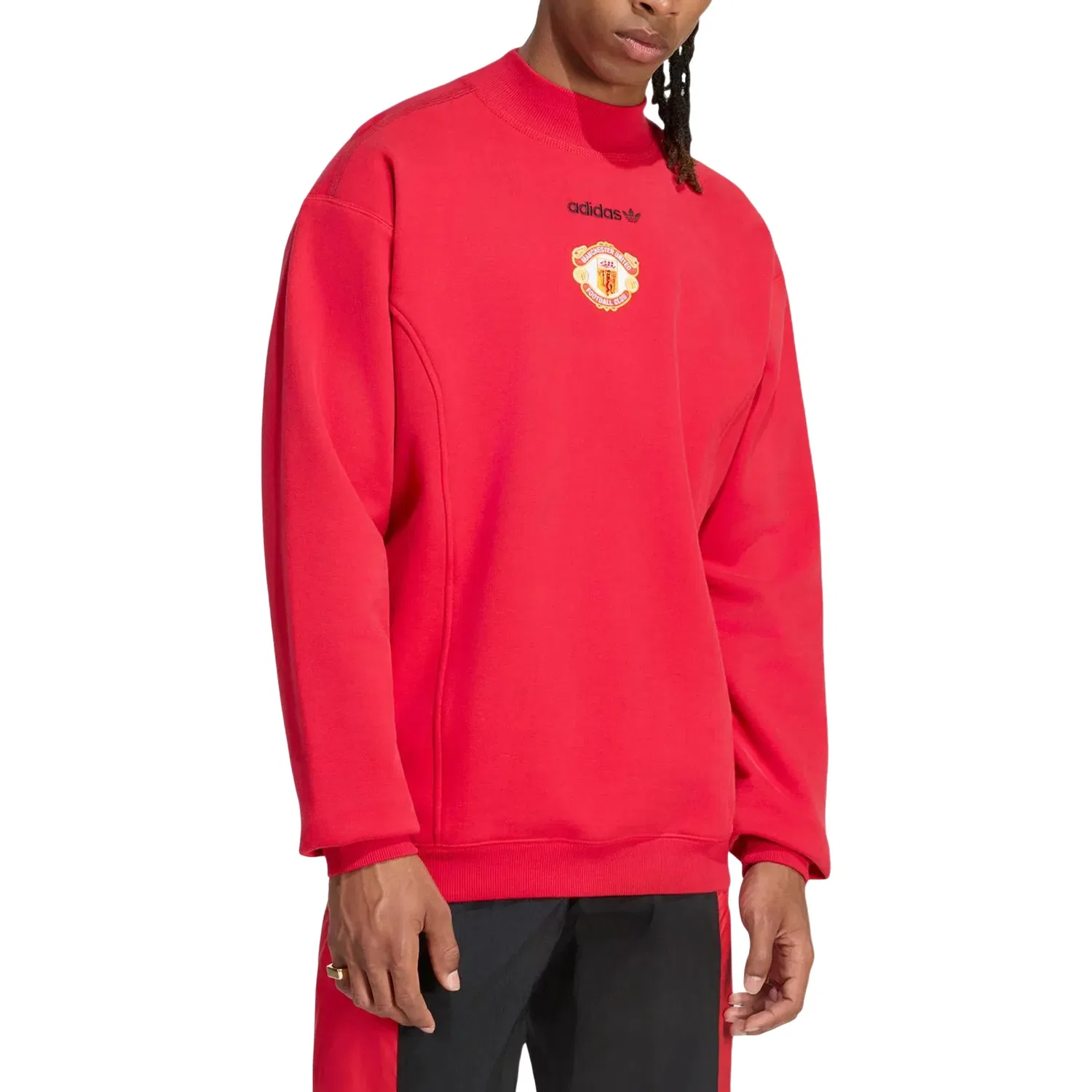 Мужской свитер для футбола Manchester United EQT Sweatshirt Asia Sizing 'Red' adidas, Mufc Red — фото 2