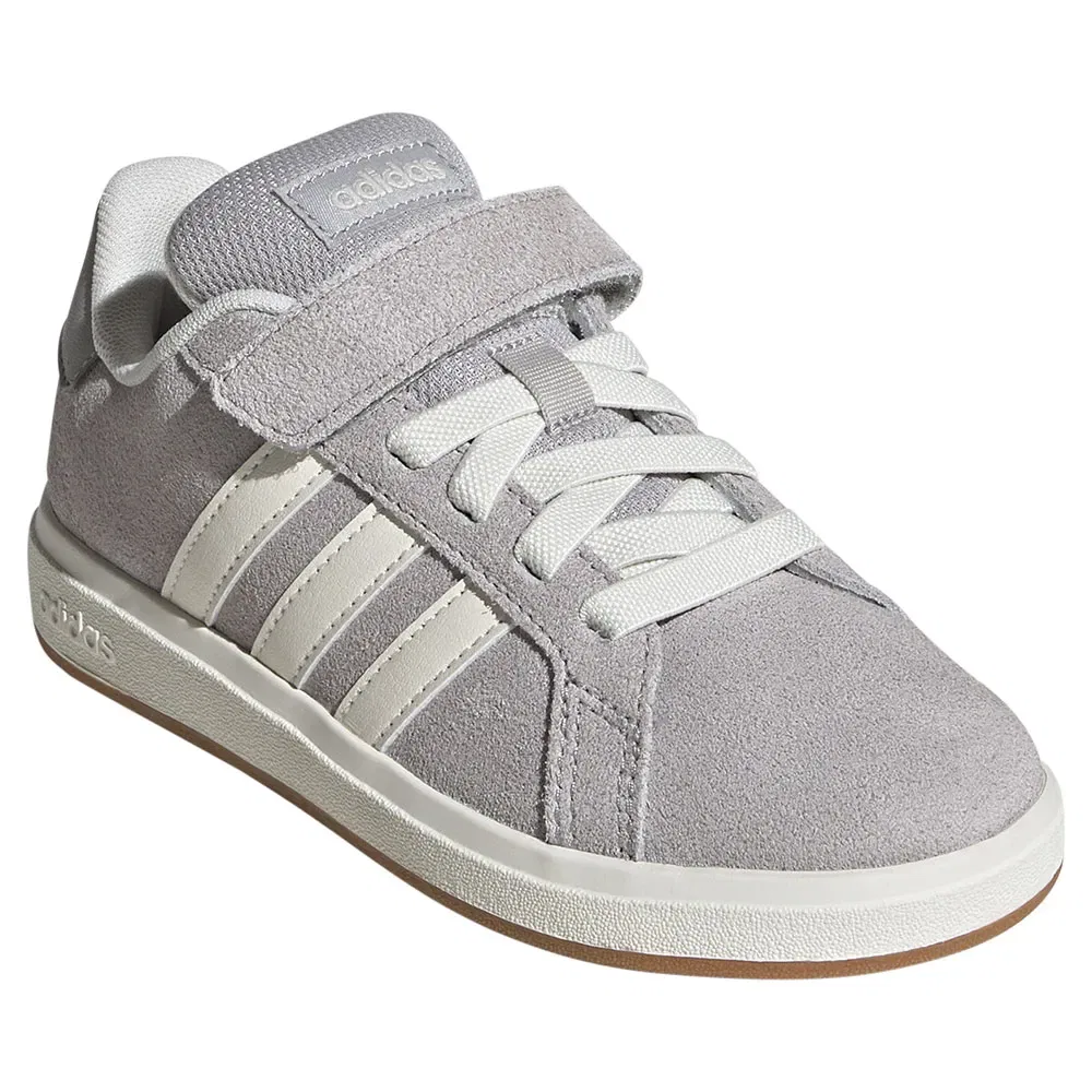 Детские кроссовки для девочек с замшевым верхом Grand Court 00s EL Adidas, Grey — фото 4