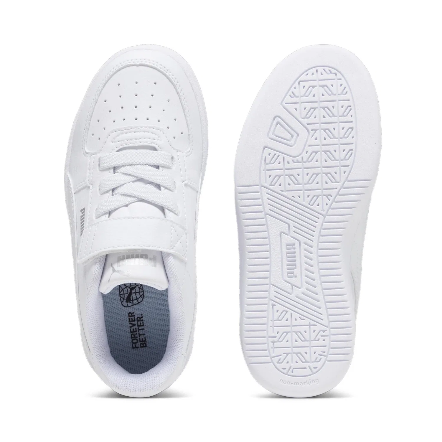 Детские кроссовки для мальчиков с синтетическим верхом Caven Ac+ps PUMA, White Silver Black Metallic — фото 4