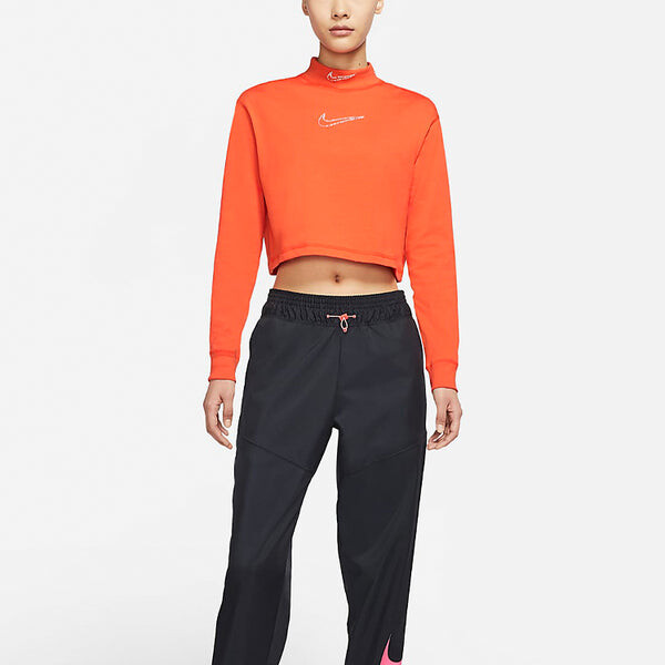 Футболка (WMNS) Nike Sportswear Short Sports T-Shirt 'Orange', оранжевый — фото 3