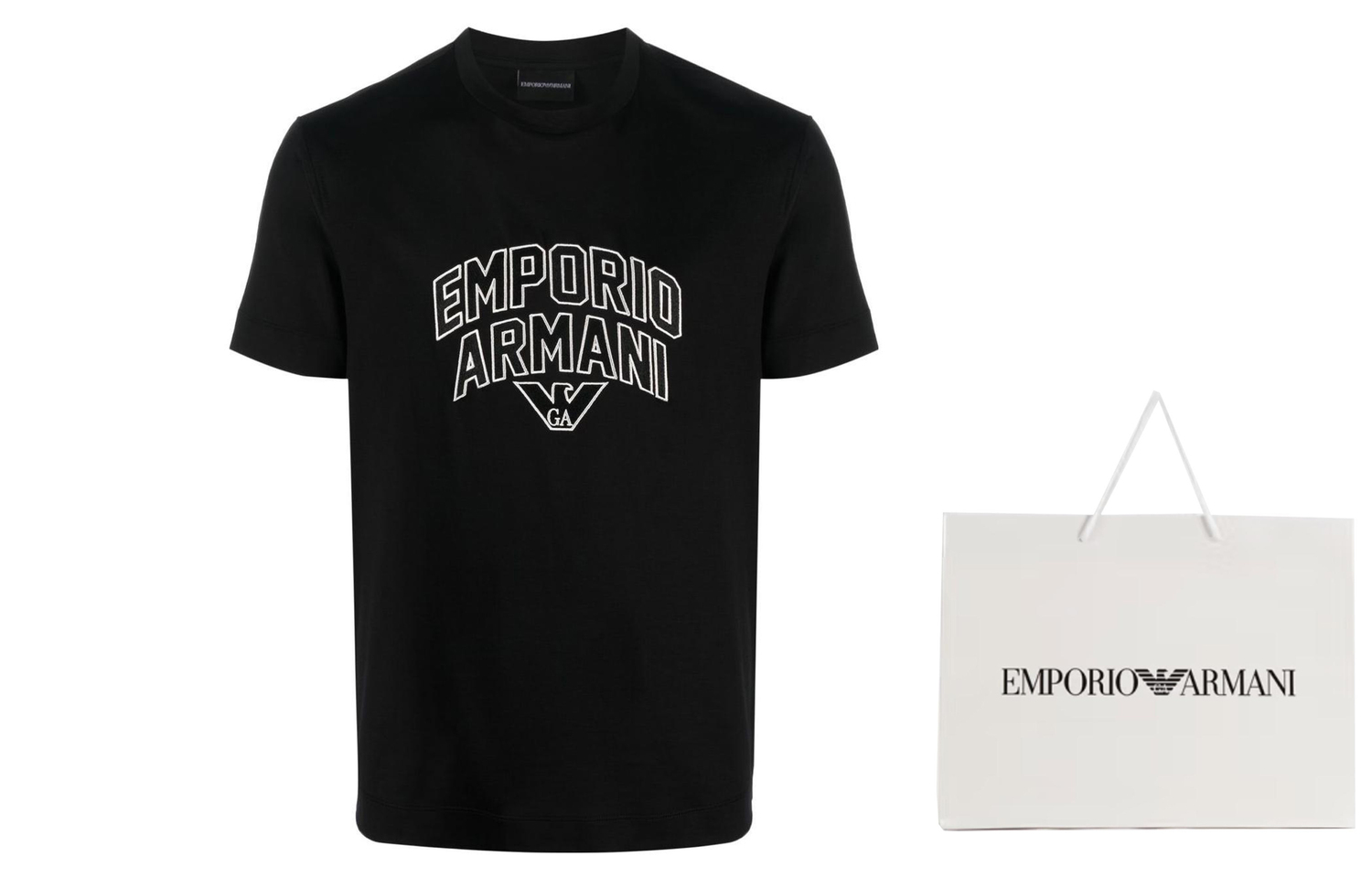 Футболка мужская черная SS23 Regular EMPORIO ARMANI — фото 2