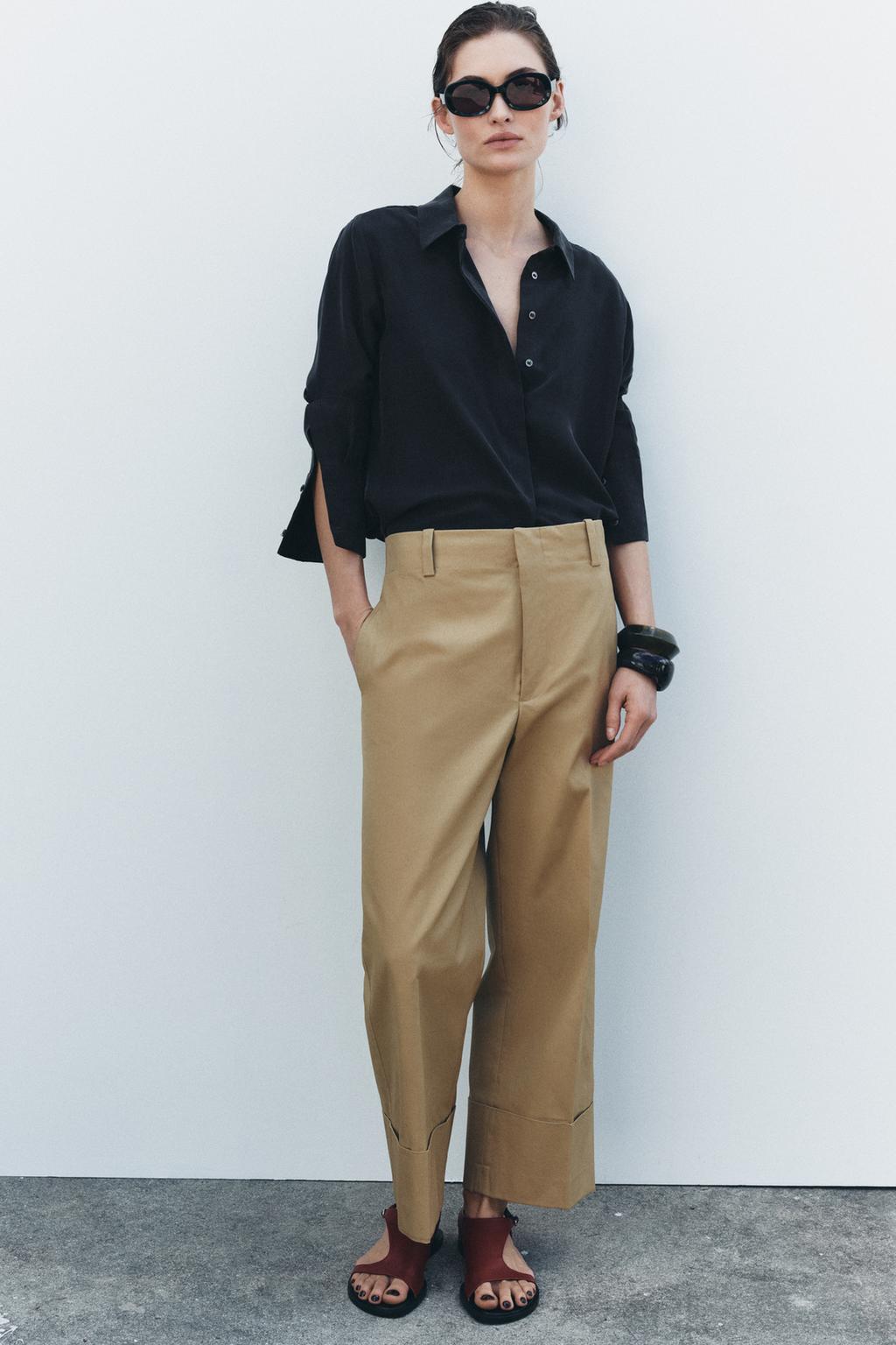 

Брюки - чинос ZARA, цвет Dark beige
