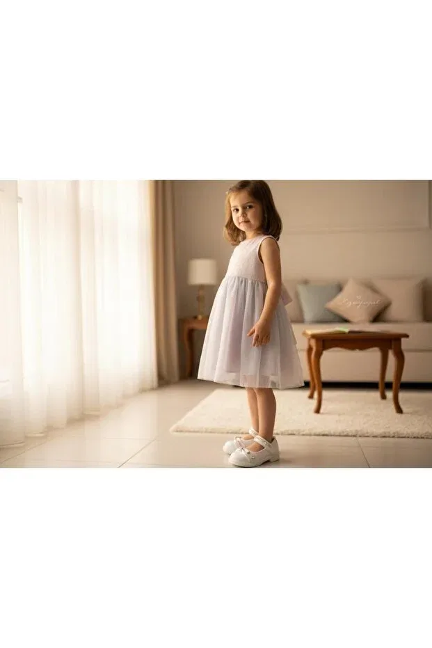 Детские балетки с липучками Mersin Md Tekstil, White