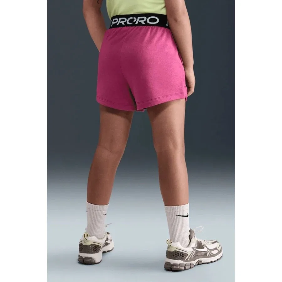 Детские спортивные шорты с принтом Pro Fleece Dri-FIT Nike, Розовый — фото 2