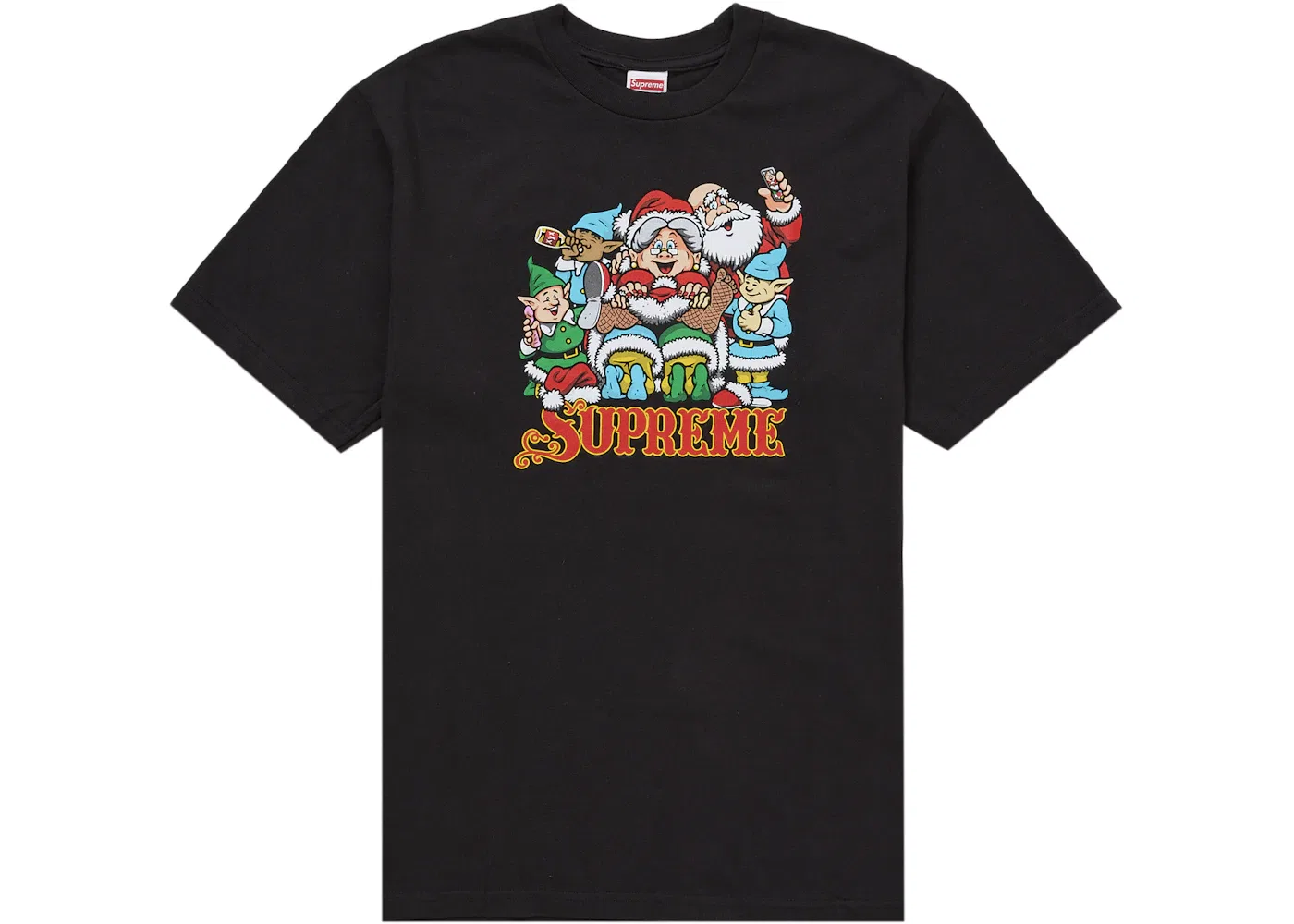 Мужская футболка с принтом Naughty Supreme, Black