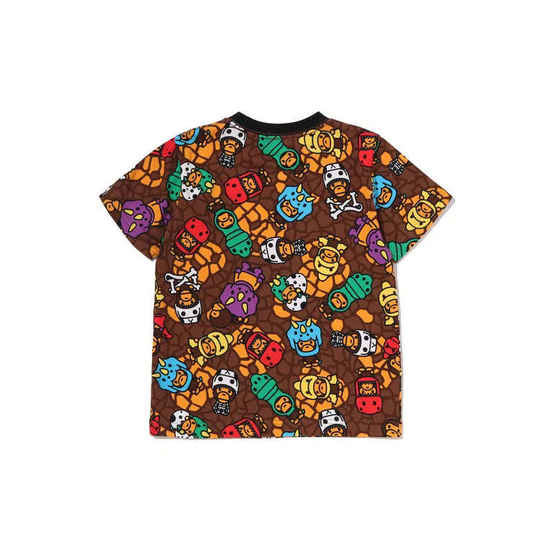 Детская футболка с круглым вырезом Multicolor MLX A BATHING APE — фото 3