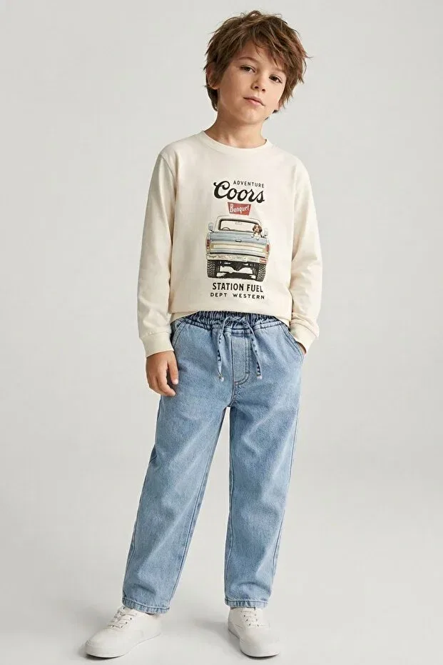 Детская футболка с принтом для мальчиков Banquet Printed Ww Waka Waka Kids Store, Beige — фото 2