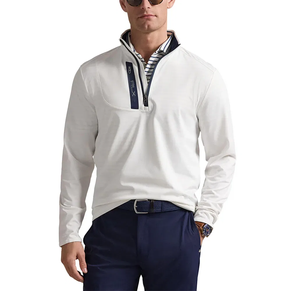 Свитшот поло с полузастежкой-молнией Polo Ralph Lauren, белый