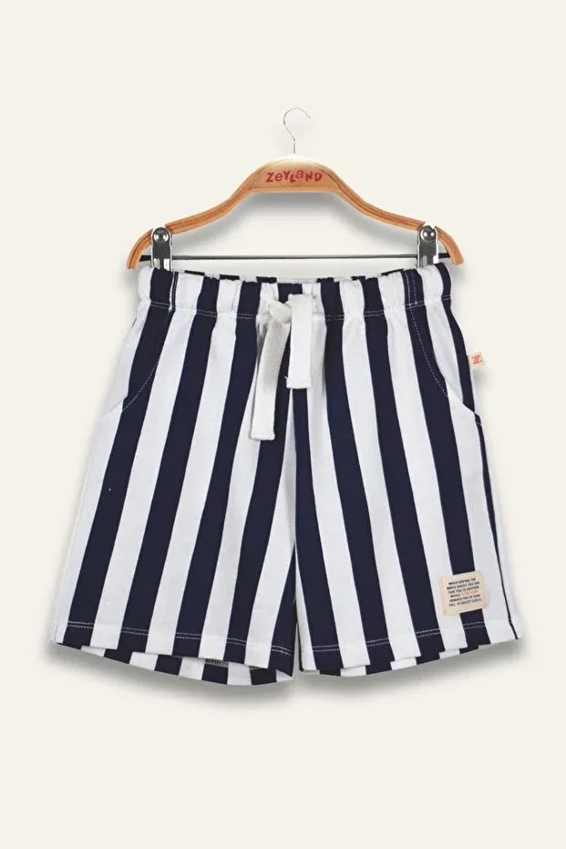 Детские шорты для девочек в полоску Generic Brands, Navy Blue Striped