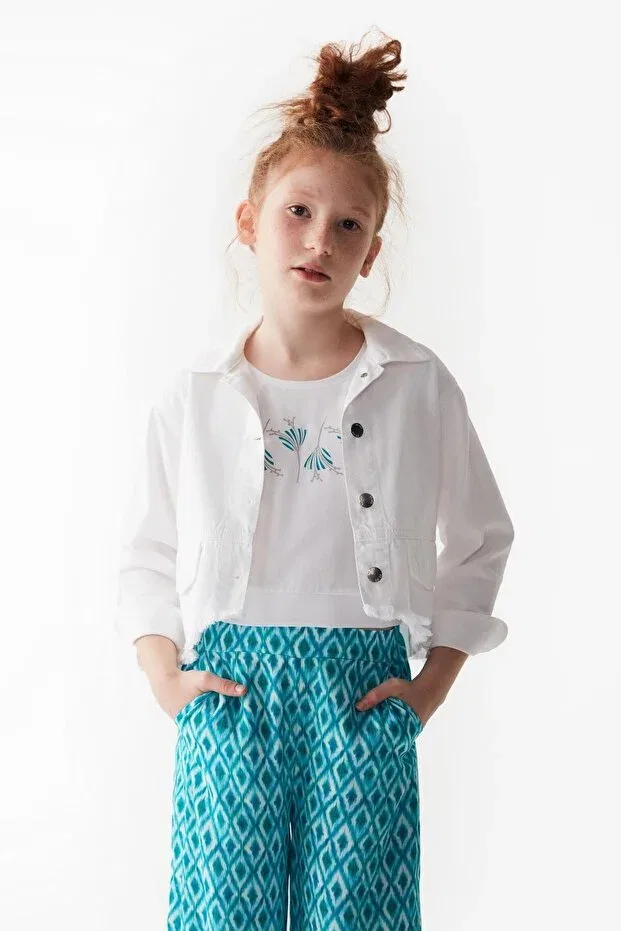 Детская куртка для девочек хлопковая Nk Kids, White — фото 3