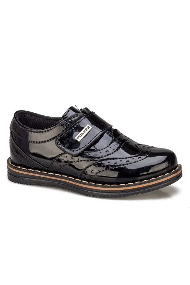 Детские туфли для девочек на плоском ходу Magic Shoes, Black Rugan