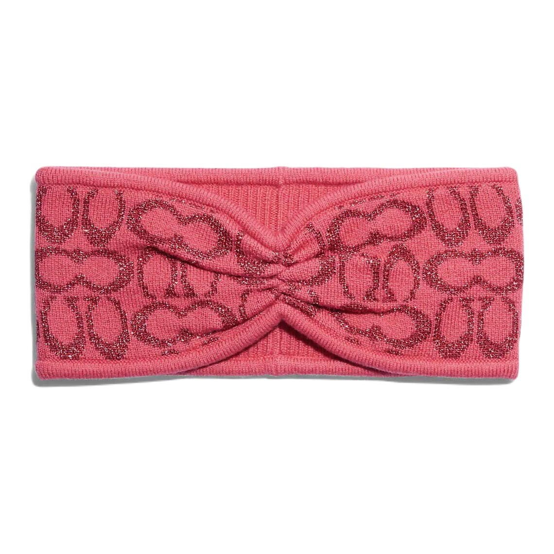 

Повязка на голову Coach Outlet Signature Knit, светло-красный