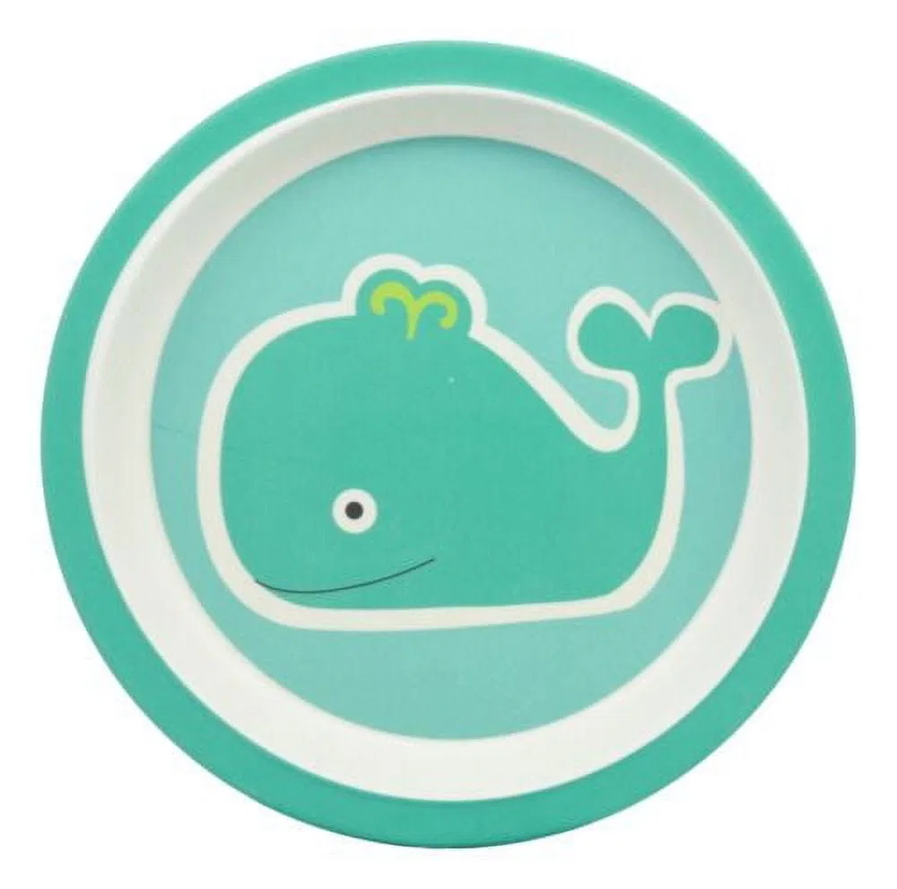 Детский набор посуды из бамбука 5 предметов, Moby Dick Whale, Ebros Gift, Multi Color — фото 2