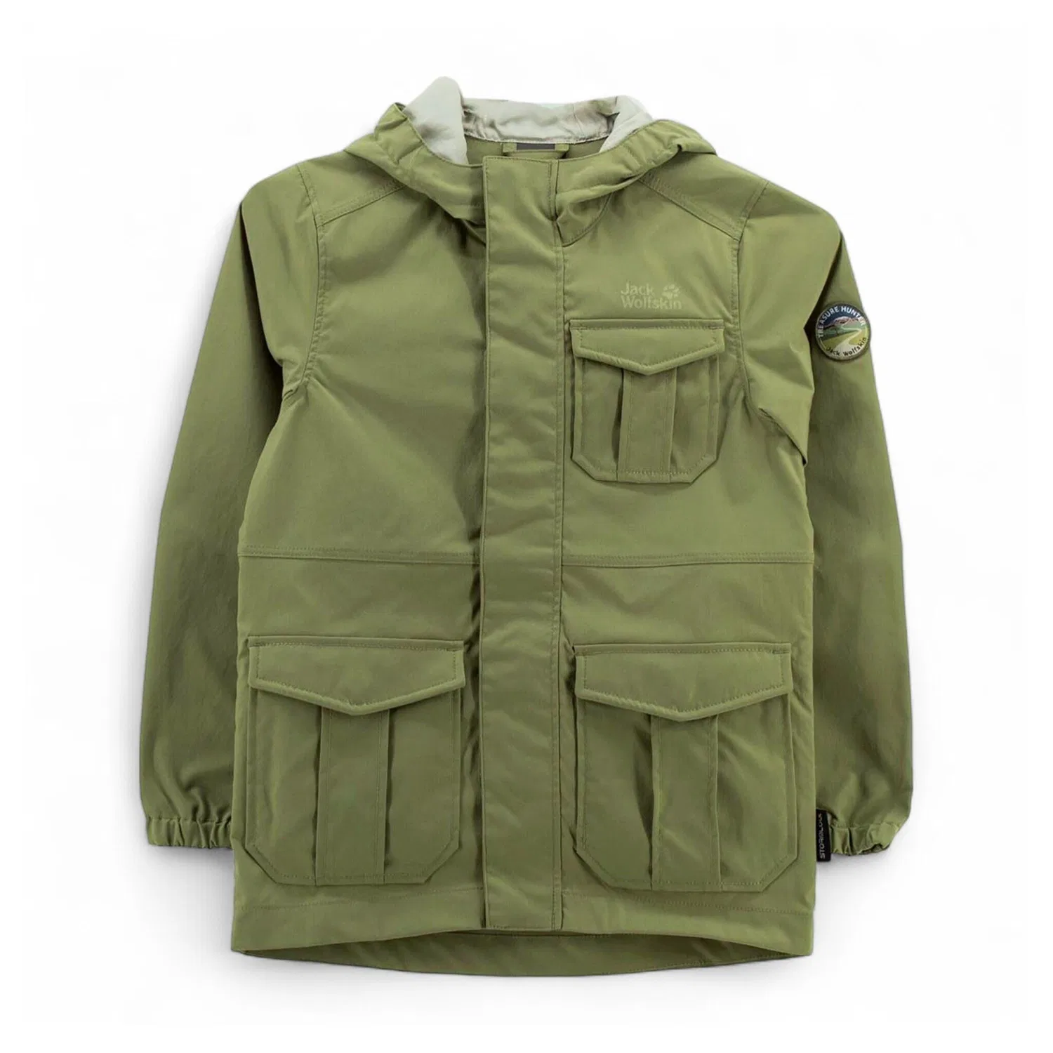 Детская ветрозащитная куртка Lakeside Safari Jack Wolfskin, Grun — фото 2