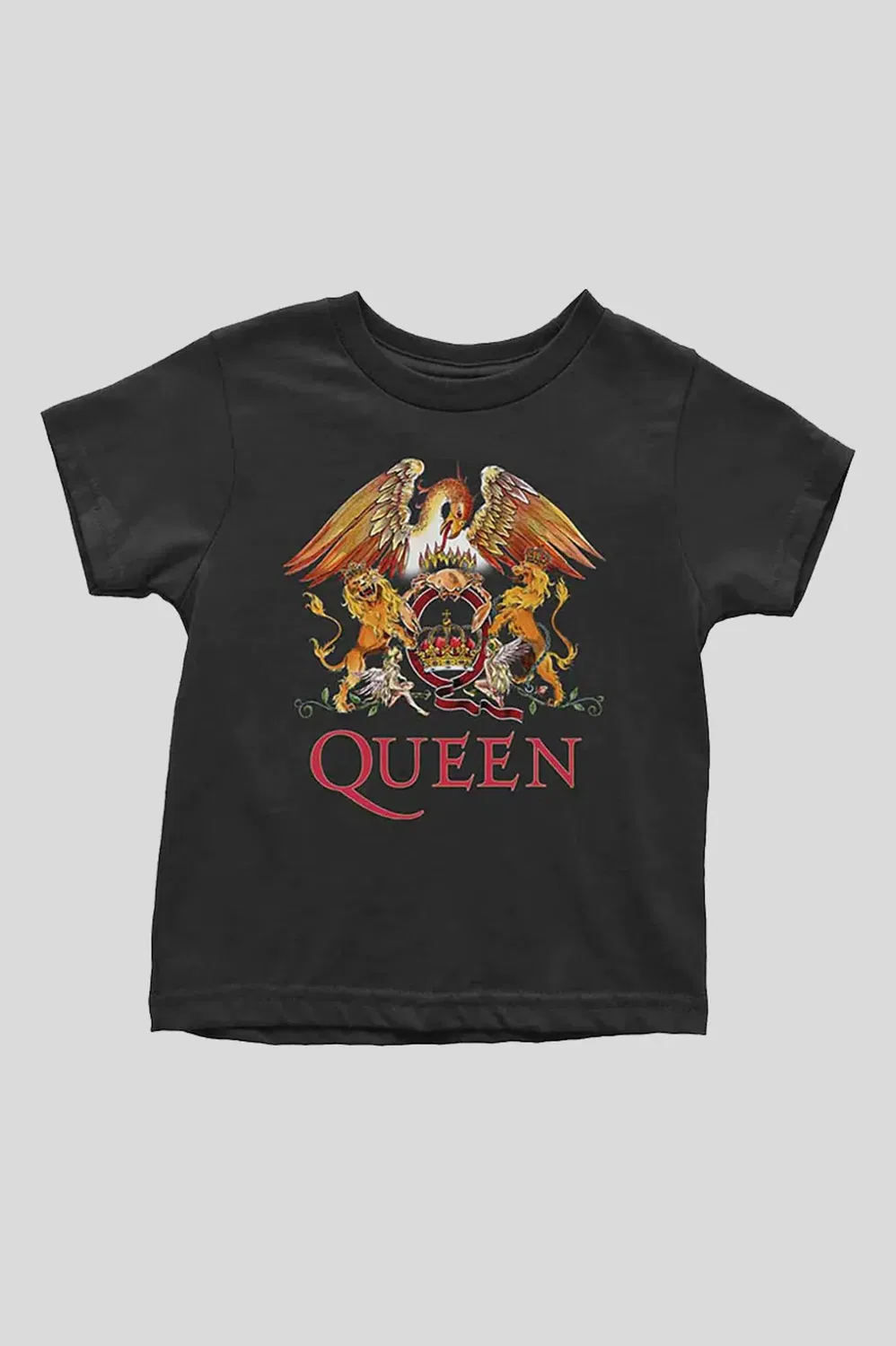 Детская футболка с принтом Classic Crest Logo Queen, Black