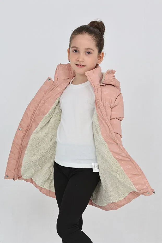 Детское зимнее пальто для девочек пуховое Young Fivente, Pink — фото 2