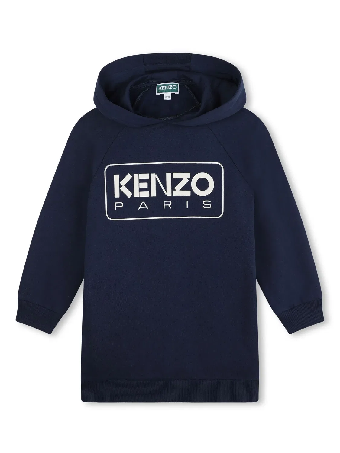 Худи-платье с логотипом Kenzo, синий