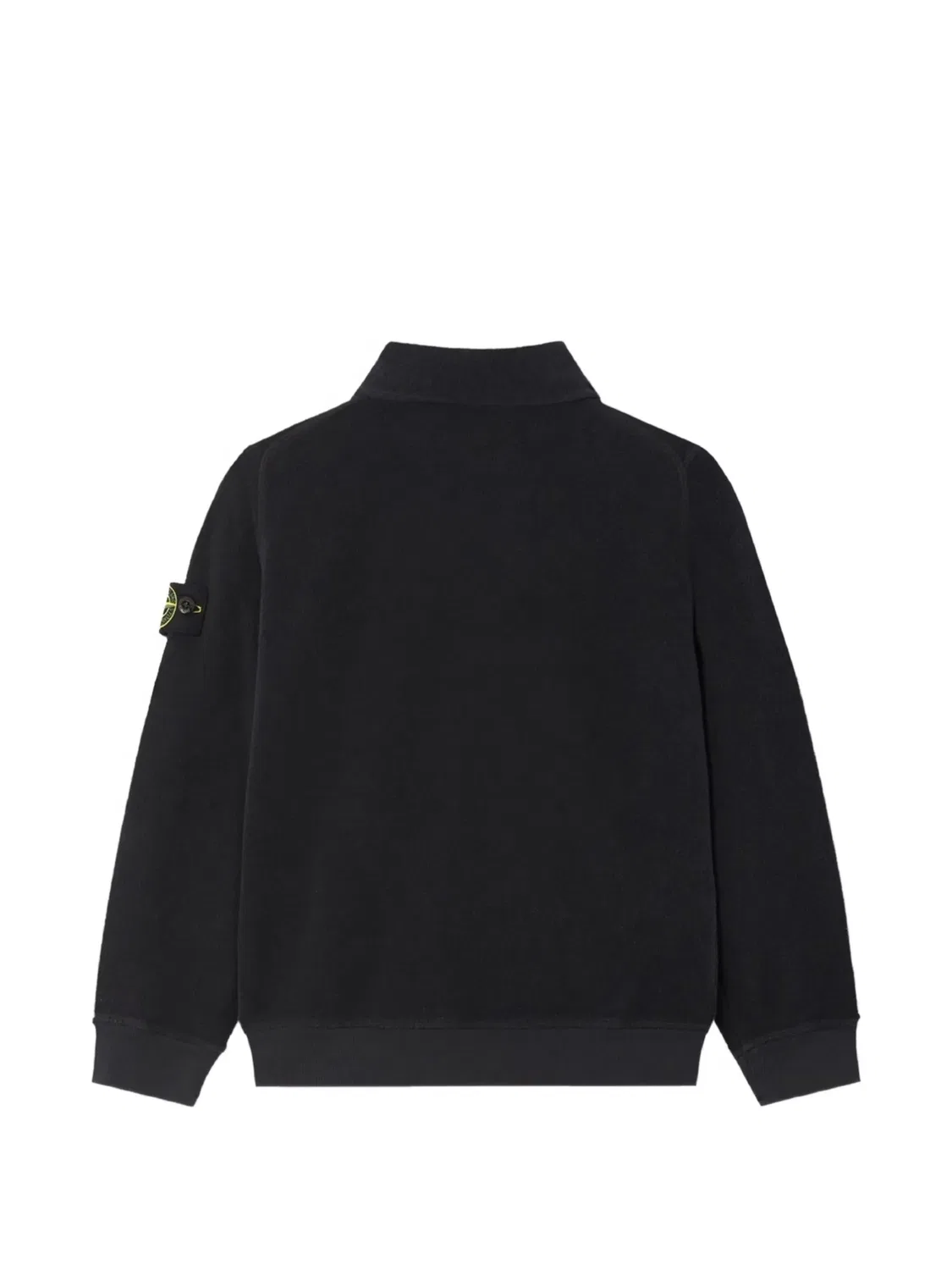 Махровая рубашка поло с нашивкой Compass Stone Island Junior, черный — фото 2