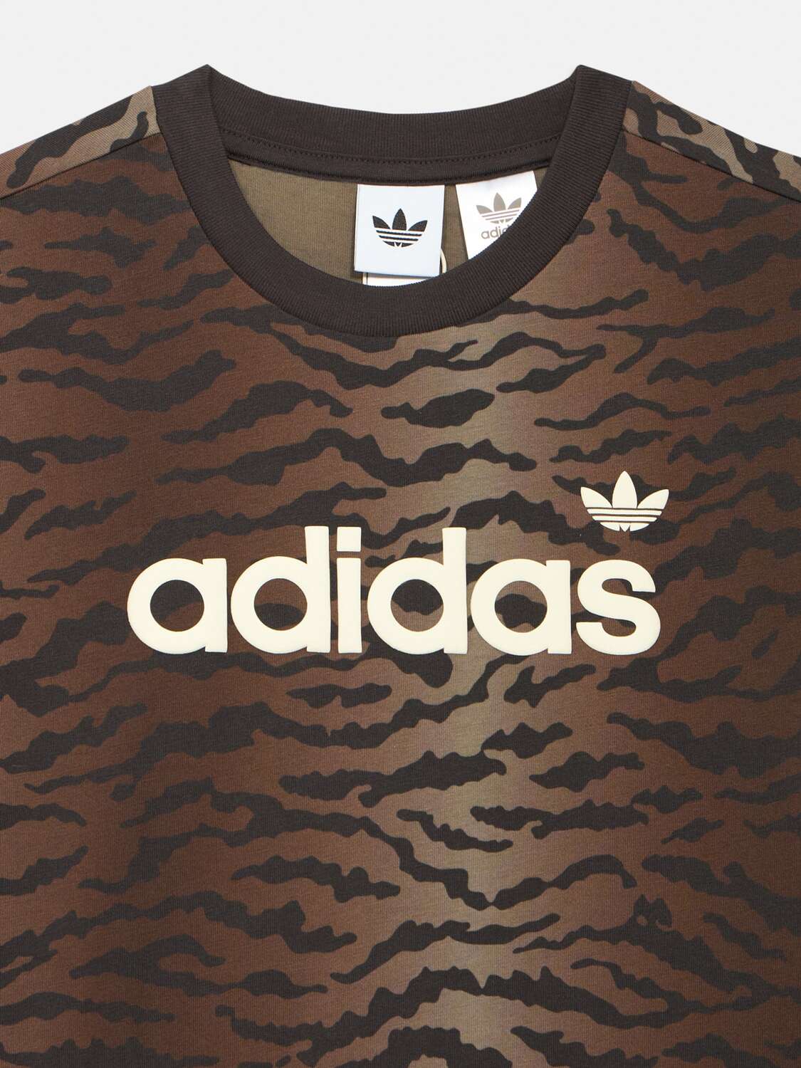 Adidas Originals Футболка в коричневом цвете, капучино — фото 3