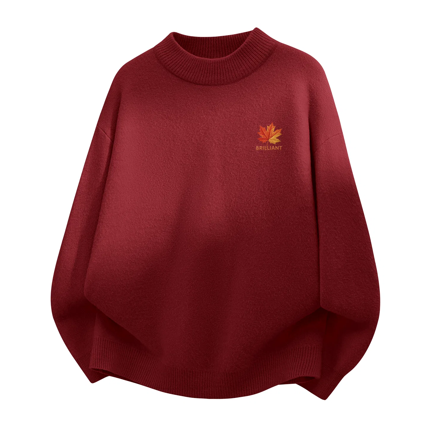 Детский свитер с логотипом Maple Leaf Chest Logo MINISO, Burgundy