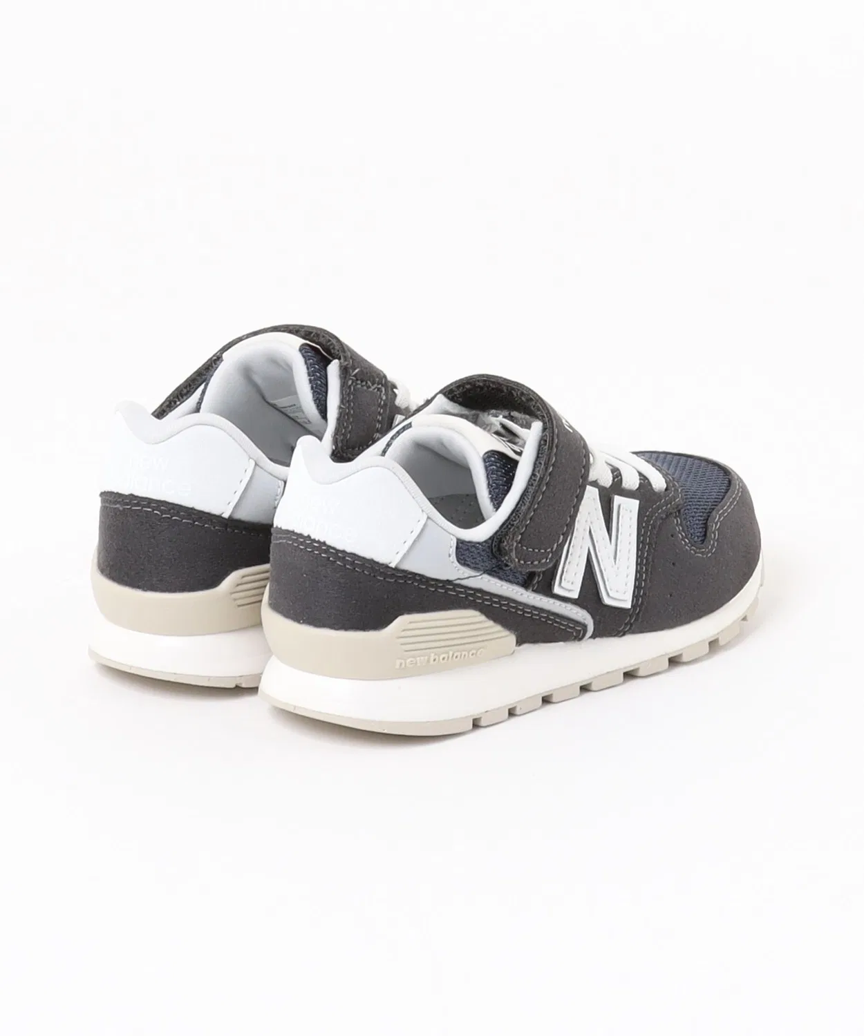 Детские кроссовки с липучкой и шнуровкой модель 996 v3 New Balance, Black/Navy — фото 2