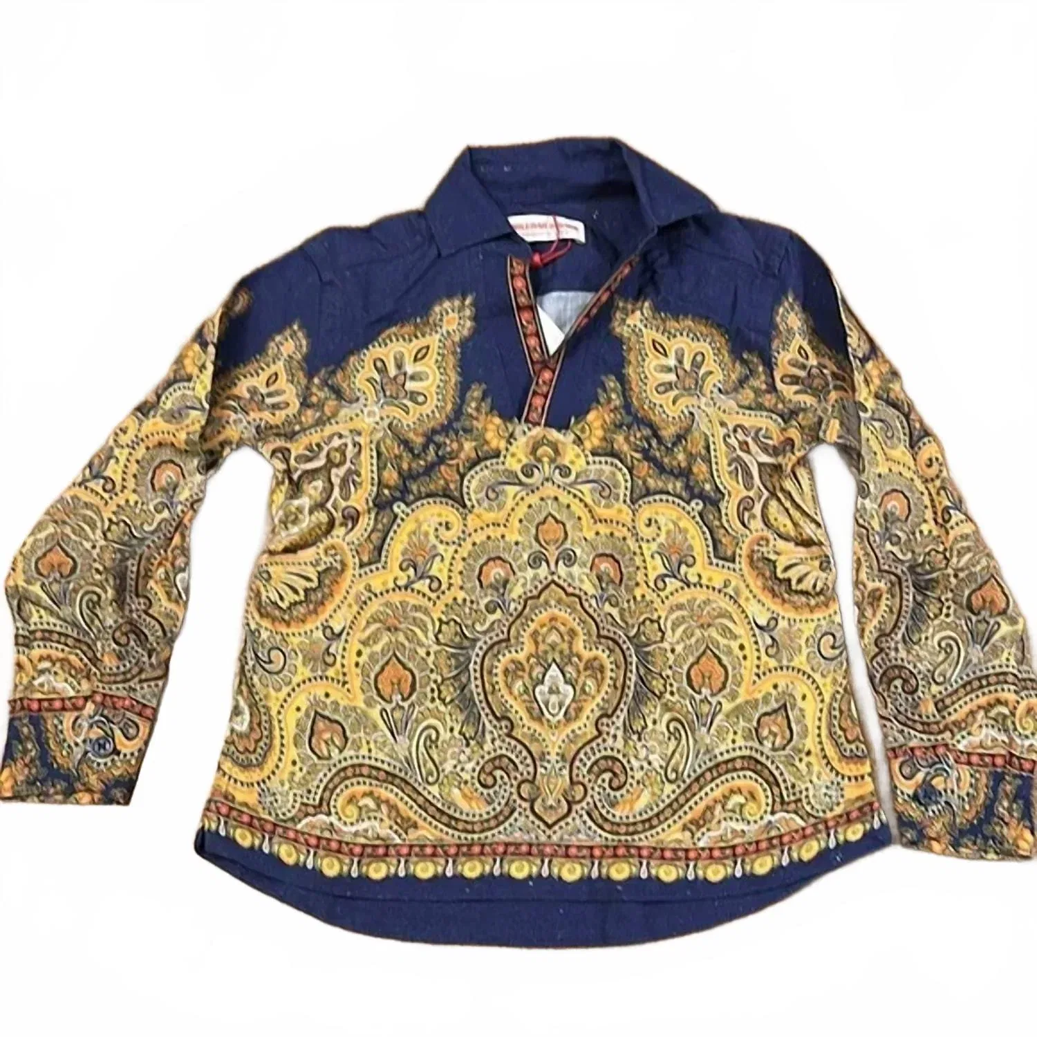 Детская рубашка с коротким рукавом Mystique Paisley Orlebar Brown, Lagoon Blue — фото 3